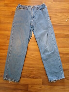 L.L. Bean Women's Size 16 Flannel Lined Denim Blue Jeans